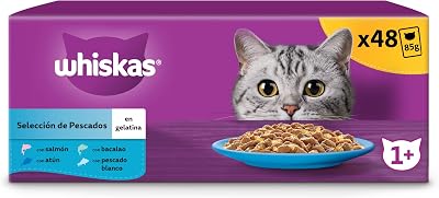 Nassfutter für ausgewachsene Katzen, Fischauswahl in Gelee (Multipack, 4 x 12 x 85 g)
