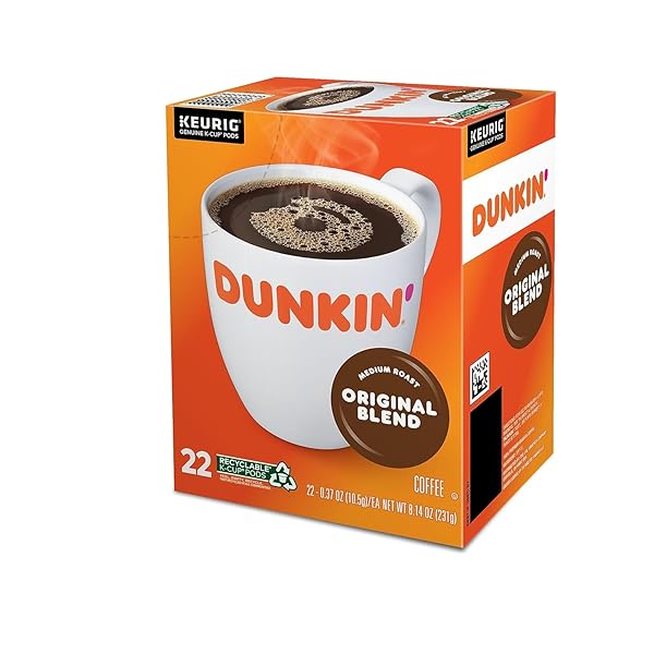 DUNKIN’ ORIGINAL BLEND MEDIUM ROAST COFFEE, 22 KEURIG K-CUP PODS