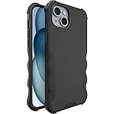 Smartish® iPhone 15 Plus Protective Magnetic Case - Gripzilla Compatible with MagSafe [Rugged + Tough] Heavy Duty Grip Armor Cover w/Drop Tested Protection for Apple iPhone 15 Plus - Black Tie Affair