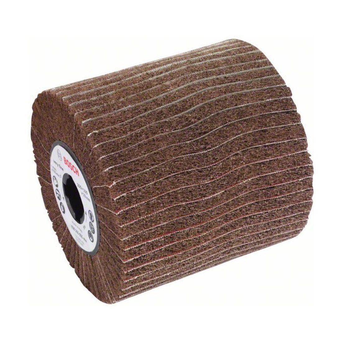 Bosch 2608000605 Fine Flap Sanding Wheel with Fleece, 0 V, Brown