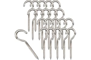 Axe Sickle 2 Inch Metal Cup Hook Screw Hook Silver 50Pcs