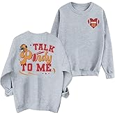 VILOVE Women's Game Day Football Sweatshirt: Long Sleeve Pullover Crewneck Hoodie