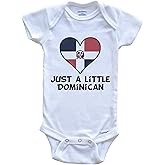 Just A Little Dominican One Piece Baby Bodysuit - Funny Dominican Republic Flag Baby Bodysuit