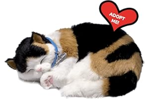 Perfect Petzzz - Original Petzzz Calico Cat, Realistic Lifelike Stuffed Interactive Pet Toy, Companion Dog with 100% Handcrafted Synthetic Fur