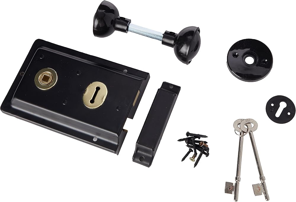 ERA Rim 6 x 4-inch Sashlock with Handles Black
