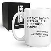 Hogg Sarcastic Ceramic Coffee Mugs with Funny Quotes, Coffee Mugs for Men, Dark Humor, Funny Cups for Men, 15oz Ceramic Novel