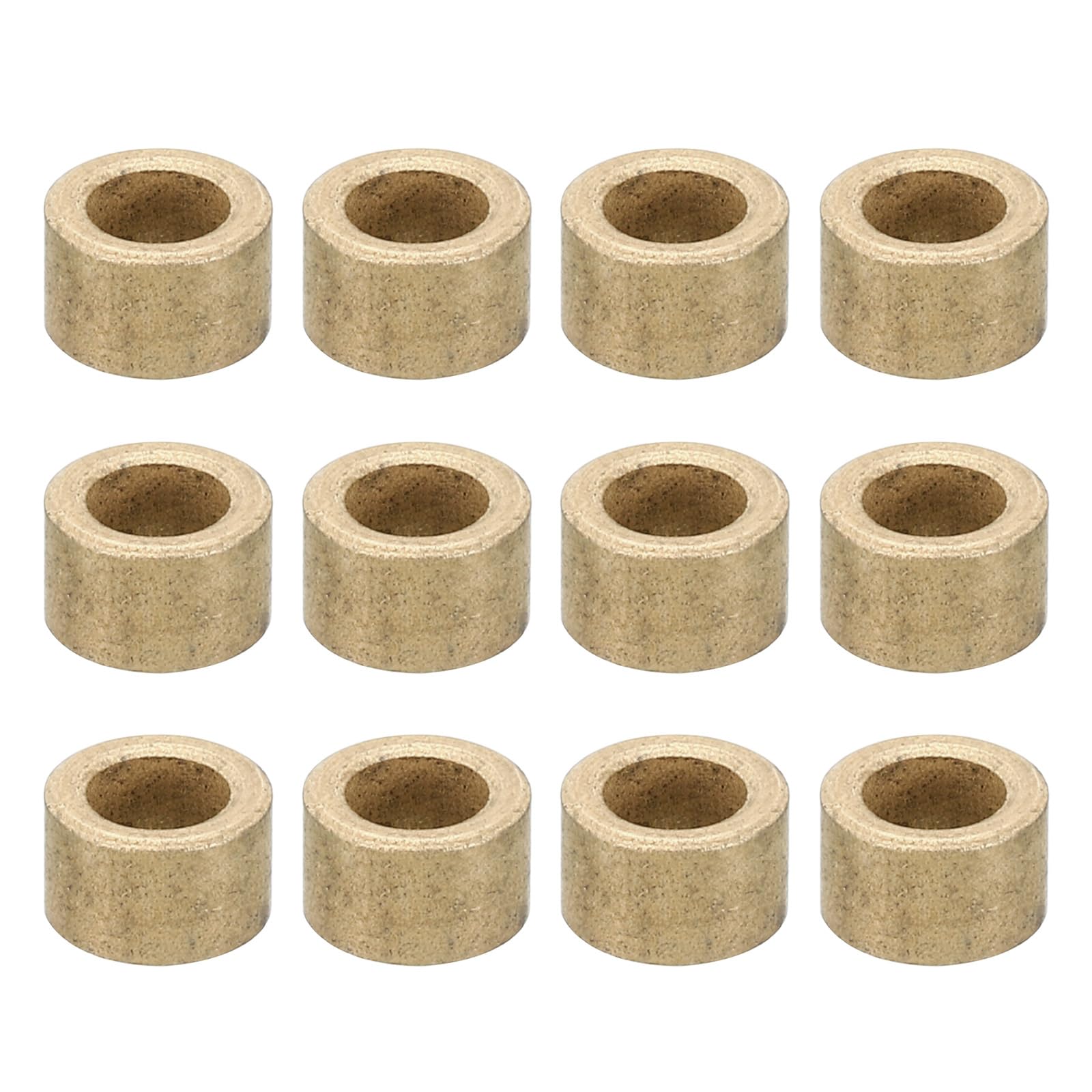 PATIKIL M5 Brass Spacers, 12 Pcs Metal Spacer Brass 5mm ID x 8mm OD x 5mm L Brass Spacers Screw Standoff for 1/5 Inch or M5 Screw