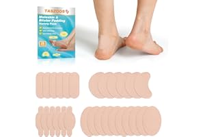 TASZOOS Moleskin Adhesive Pads for Feet - 28Pcs Moleskin Tape for Blisters - Mole Skin for Blisters, Foot, Shoes, Toes, Heel - Blister Prevention for Daily Use, Hiking,Running, Traveling Essentials