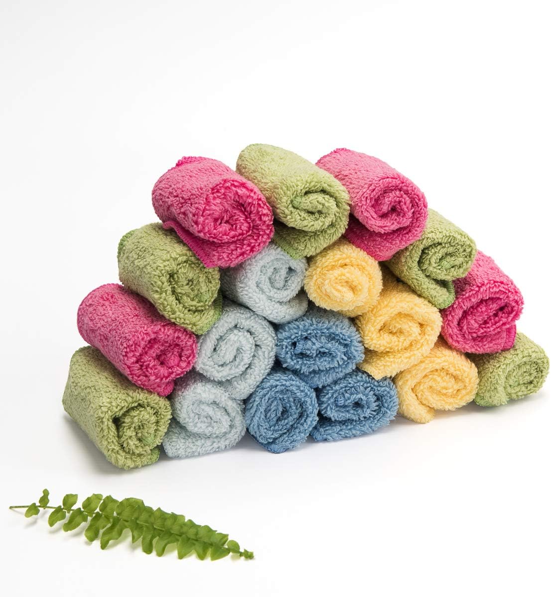 Cheeky Wipes, Organic Premium Rainbow Heavyweight Cotton 25 pack Baby Wipes, 15x15cm Reusable Towelling Wipes