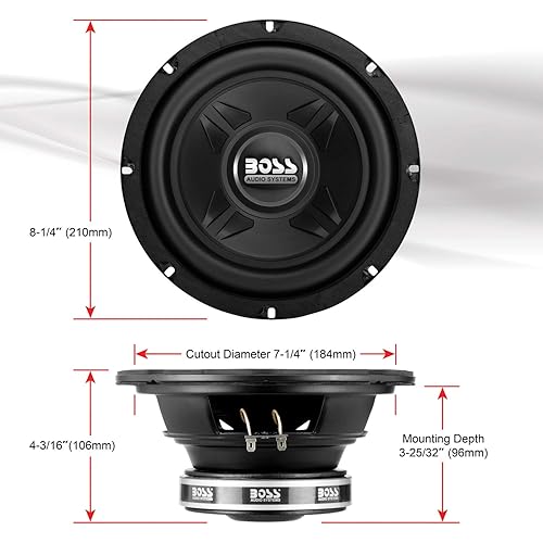 BOSS Audio Systems CXX8 8インチ600ワット　2個セット BOSS Audio Systems CXX8 8 Inch Car Subwoofer - 600 Watts Maximum