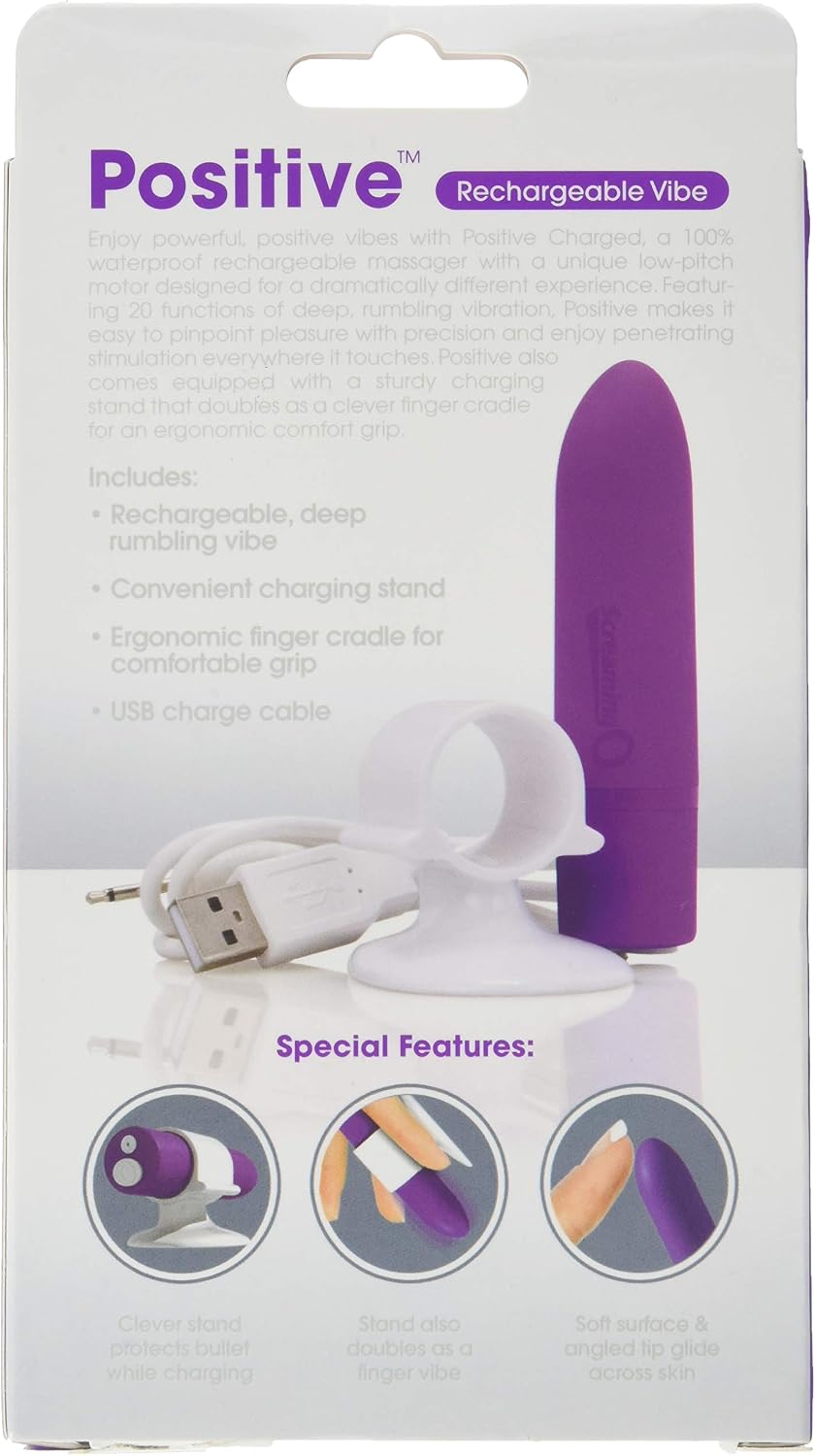 Screaming O Charged Positive Rechargeable Vibrator, Purple/Grape - Image 4
