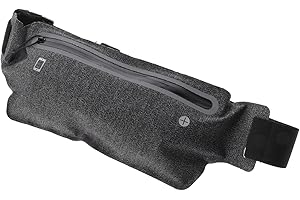 LOEFLIFA Ultra-Thin Reflective Elastic Waist Pack for Running Lightweight Fitness Belt Bag with Secure Phone