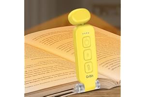 Gritin Rechargeable Book Light for Reading in Bed with Memory Function-Mini Portable,Eye Caring 3 Colors,Dimmable Brightness,