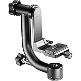Neewer Professional Heavy Duty Metal 360 Degree Panoramic Gimbal Tripod Head with Standard 1/4'' Quick Release Plate and Bubb