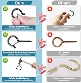 Mckanti Comkrivy 30 Pack Screw Hooks for Outdoor String Lights Q-Hanger Safety view 5
