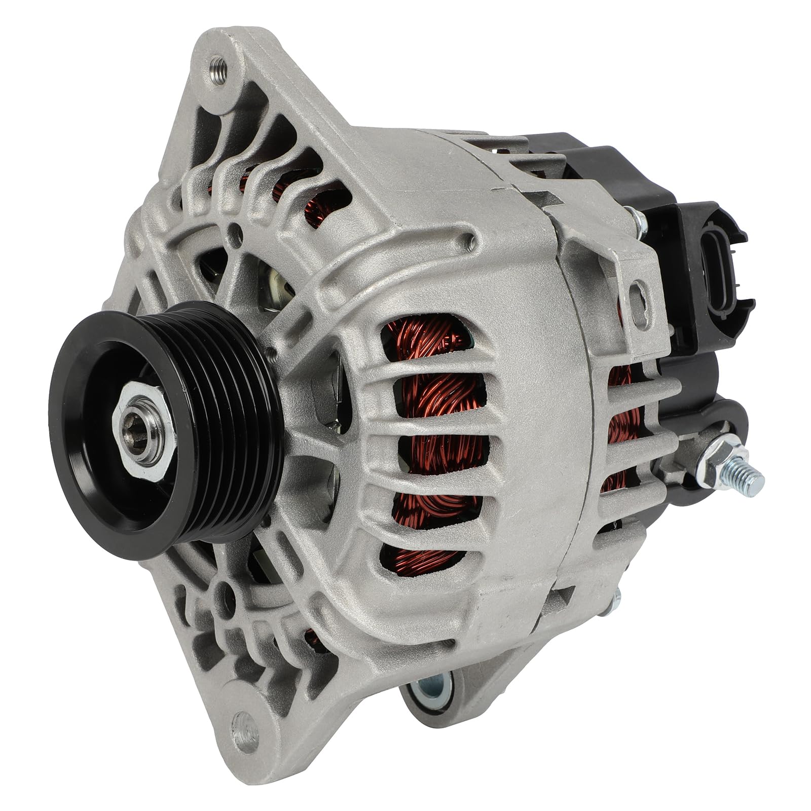 Photo 1 of SCITOO Alternator Fit for Kia Rio 2012 2013 2014 2015 2016 2017, L4 1.6L- 12V 110Amp CW S6 Pulley Class, Replace OE# 11642