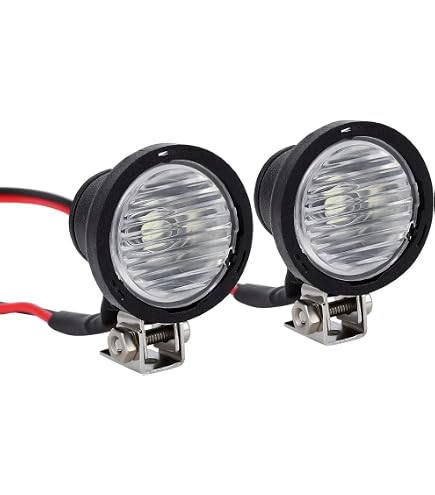 INJORA RC Car LED Headlights For 1/10 Crawlers - Axial SCX10, TRX4, Redcat Gen8 (16mm)