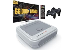 Kinhank Retro Game Console 256GB, Super Console X PRO Built-in 65,000+ Games, Video Game Console for 4K TV HD/AV Output, Wireless 2.4G Controllers (256G)