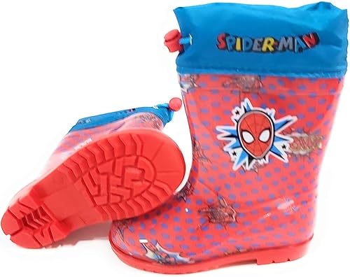 Wasserstiefel Spiderman Fur Kinder Marvel Wasserstiefel Mit Rutschfester Sohle Und Verstellbarem Kragen Amazon De Schuhe Handtaschen