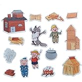 CHEFAN Felt Flannel Board Stories for Toddlers,The Three Little Pigs,Preschool Felt Activities,Flannel Graphic