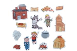 CHEFAN Felt Flannel Board Stories for Toddlers,The Three Little Pigs,Preschool Felt Activities,Flannel Graphic