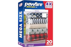 20 Gallon Heavy Duty Jumbo Storage Bags with Handle – 24" x 34" Resealable Zipper Top, Oversized Storage Solution for Clothes