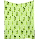 Pickle Blanket for Girls - 40x50 Inches Flannel Throw - Soft Fuzzy Plush Throws Gift - Green Funny Blankets for Couch, Sofa
