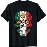 Mexican Independence Day Sugar Skull Mexico Men Women Kids T-Shirt