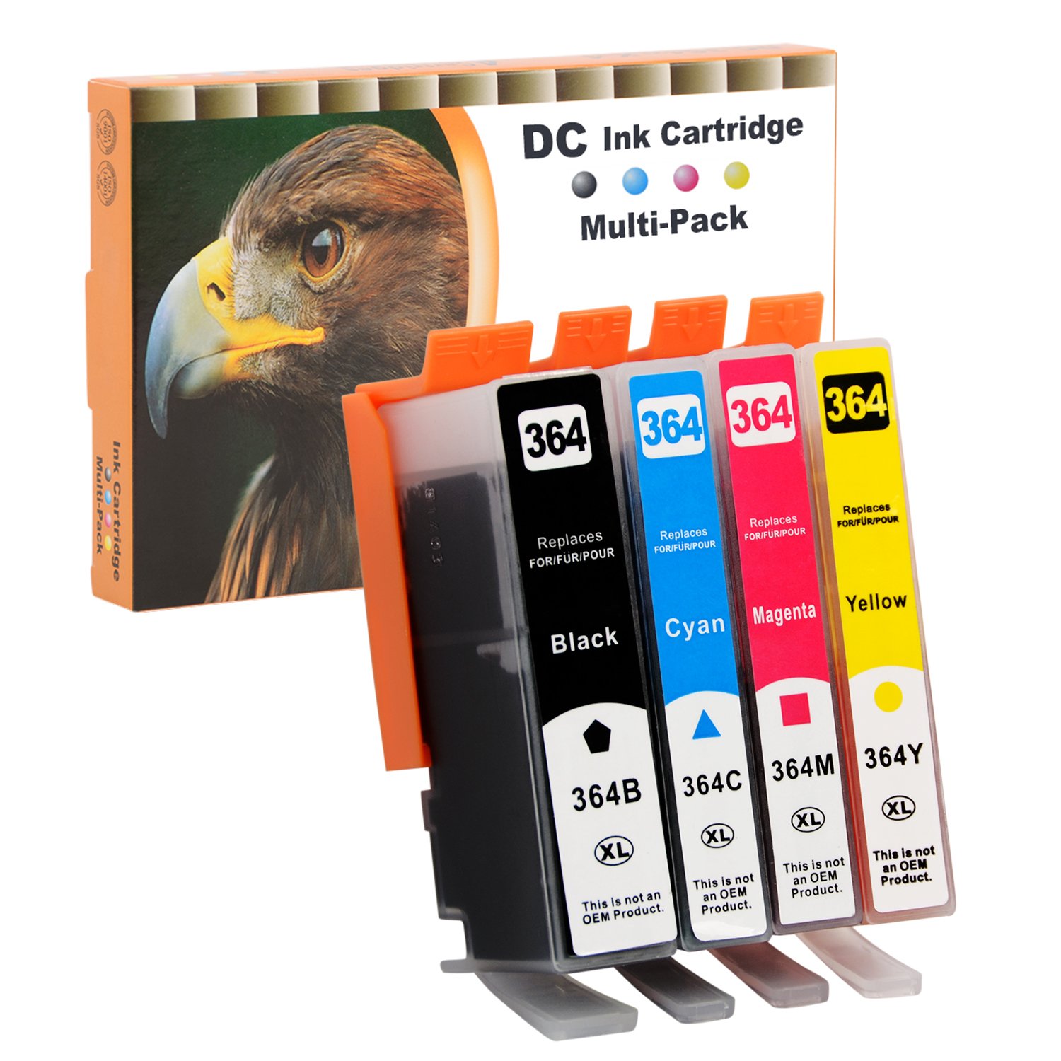 D&C 364XL Compatible Ink Cartridge Replacement for HP 364 XL for Photosmart 5520 5510 7520 7510 6510 6520 5524 5522 B110a B209a C6380 C309a Officejet 4610 4620 Deskjet 3070A 3520 3522 3524 (4 Pack)