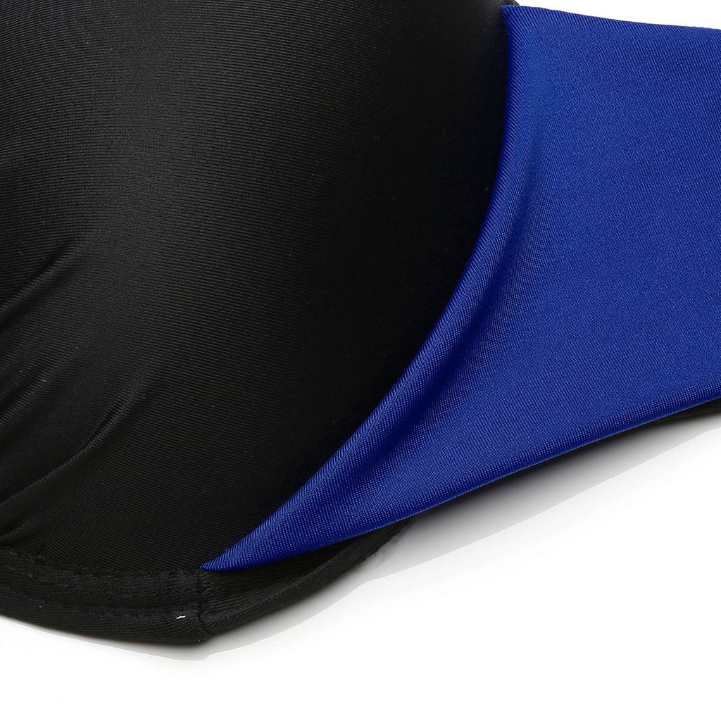 CHIC DIARY Women\'s Vintage Patchwork Halter Padded Swimsuit Bathng Suit,RoyalBlue Low Waist M