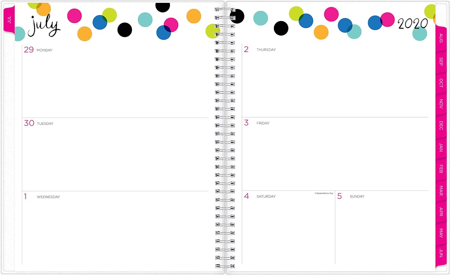Ampersand for Blue Sky 2020-2021 Academic Year Weekly & Monthly Planner, Frosted Flexible Cover, Twin-Wire Binding, 8.5" x 11", Dots : Office Products