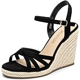 DREAM PAIRS Wedge Sandals for Women Dressy Summer, Platform Espadrille Strappy Casual Braided Heels Comfortable with Open Toe and Ankle Strap