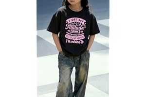 Girls Graphic T-Shirt, Printed Short Sleeve Tee for Kids 8–14