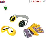 Theo Klein Bosch 3-Part Accessory Set Kids Toy Work Gloves Goggles Ear view 7