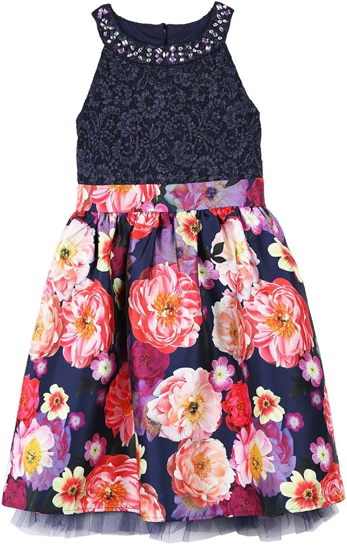 speechless rhinestone bodice & tulle dress