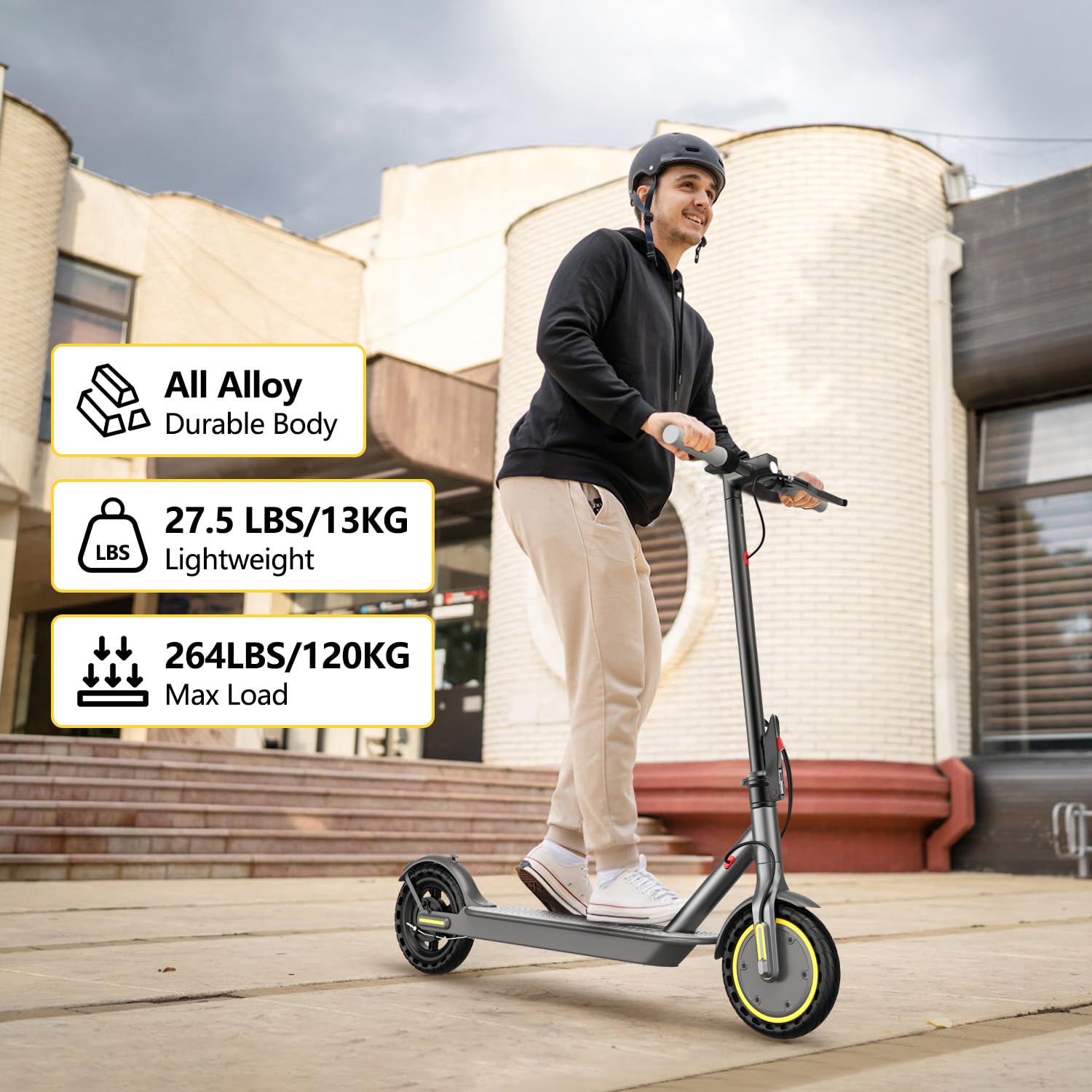 Electric Scooter Adults, Powerful 350W E-Scooter, Max 19 Mph & 15-19 Miles Range Scooters, Folding Scooters with 8.5