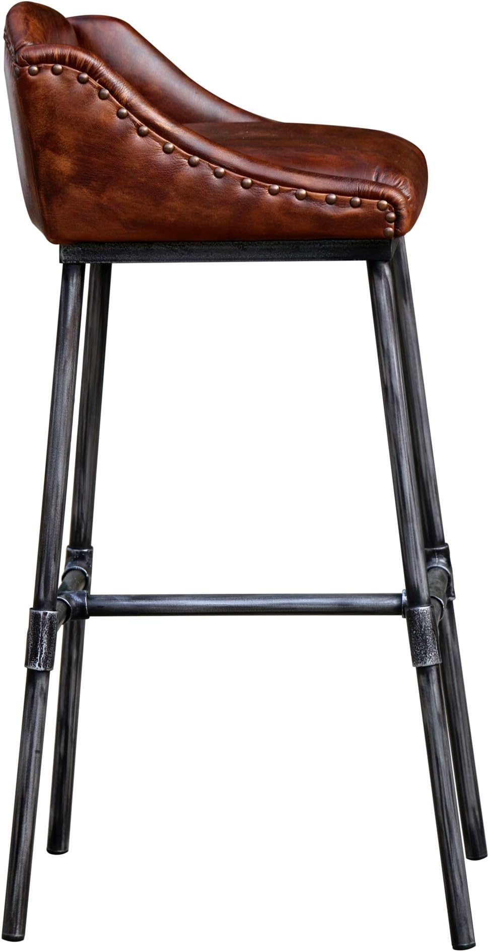 Iron Scaffold Leather Stool Industrial Bar Counter Stool Restaurant Bar Stools