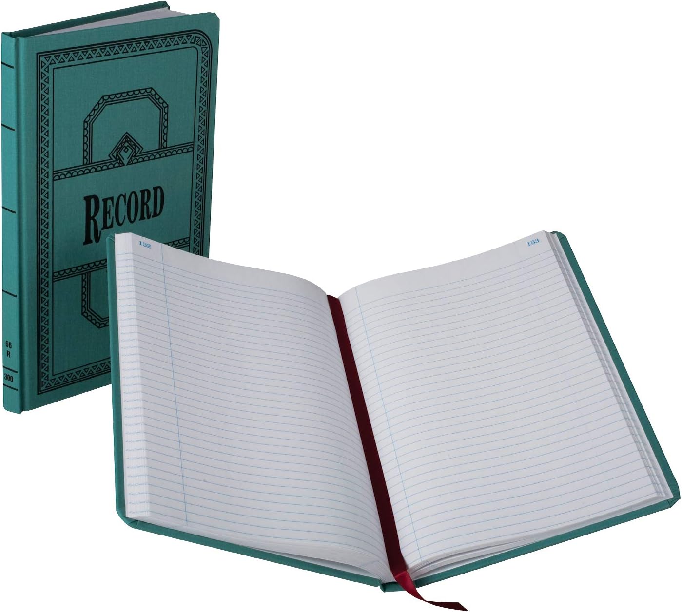 Boorum & Pease 66 Series Account Books, Record Ruling, 300 Pages, 12-1/8ʺ x 7-5/8ʺ, Blue (66-300-R) : Office Products