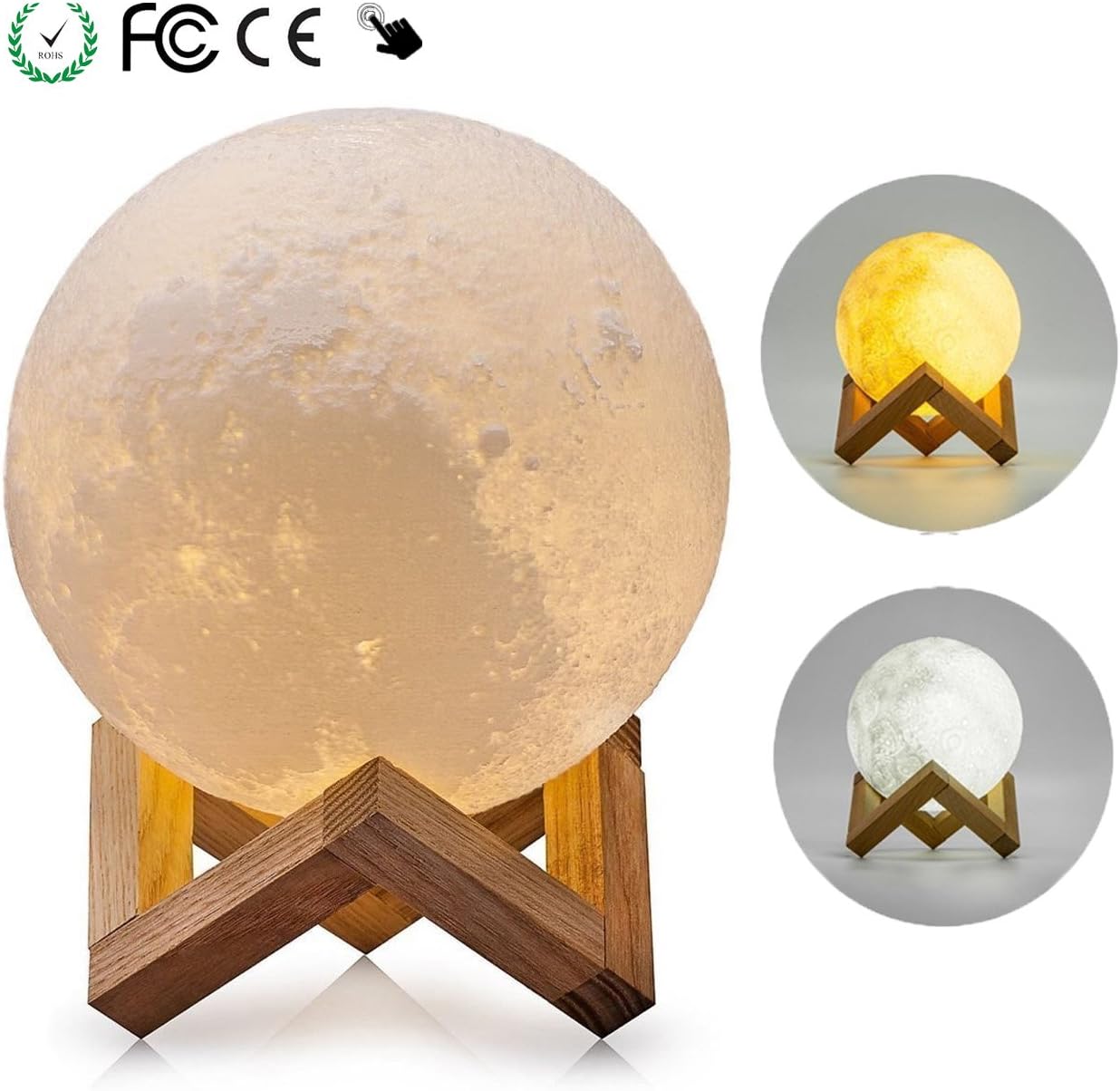8CM Moon Lamp Moonlight Lamp 3D LED Night Light Magical Dimmable Touch