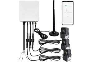EDGEANT Smart Energy Monitor with 3 * 200A Circuit Level Sensors, Home Power Monitor Track Electricity in Real Time, WIFi Meter Solar/Net Metering, Home Energy Automation and Control