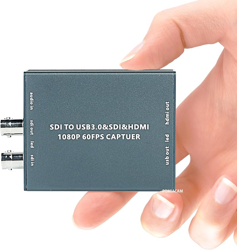 POMIACAM SDI to USB 3.0 Capture Card 1080P 60fps HDMI Loopout YUY2 Linux Mac