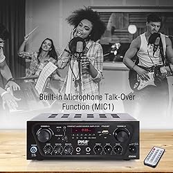 Pyle Home PTA24BT 250-Watt Compact Bluetooth Audio
