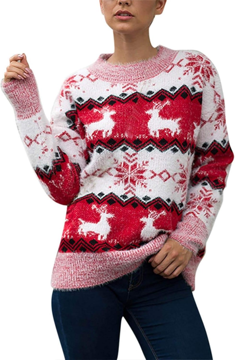 Women Sweater Plus Size Christmas Clothes for Family Women Christmas