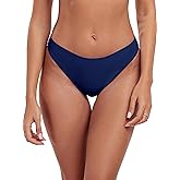 Ocean Blues Women's Cheeky High Leg Bikini Bottom Mid Rise Swim Bottom