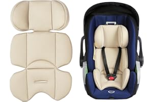 DUSHARKFUN Infant Car Seat Insert – Breathable Head Support for Newborn to Toddler 0-3 Years, Soft Non-Sticky Baby Car Seat Cushion, Universal Carseat Insert Support for Stroller, Swing & Carrier