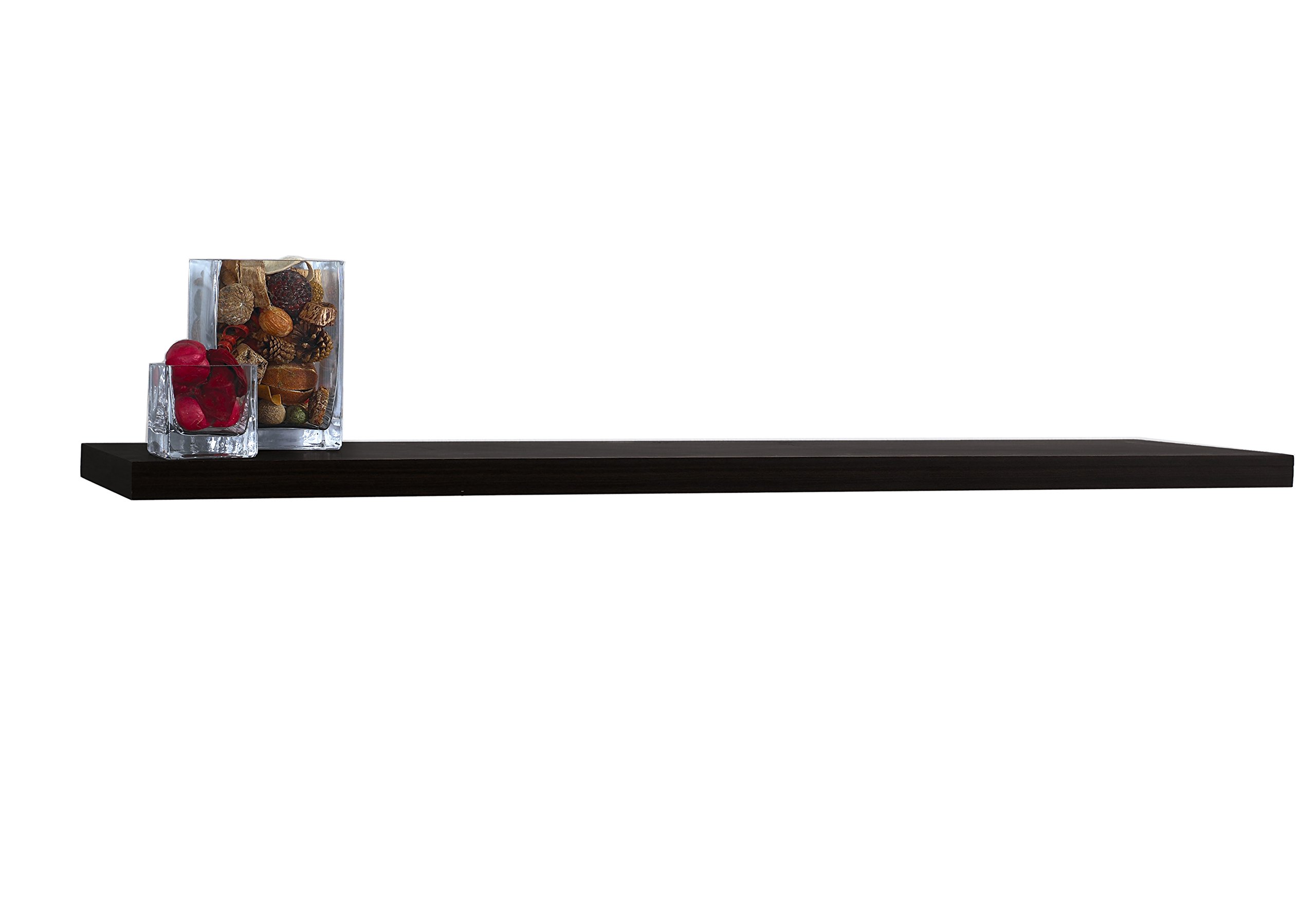 InPlace Shelving, Black, 9084674 Slimline Floating Wall Mountable Shelf