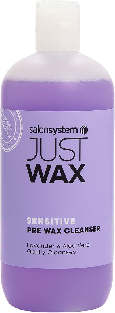 Salon System 500ml Just Wax Pre Wax Sensitive Skin Cleansing Hygiene Gel