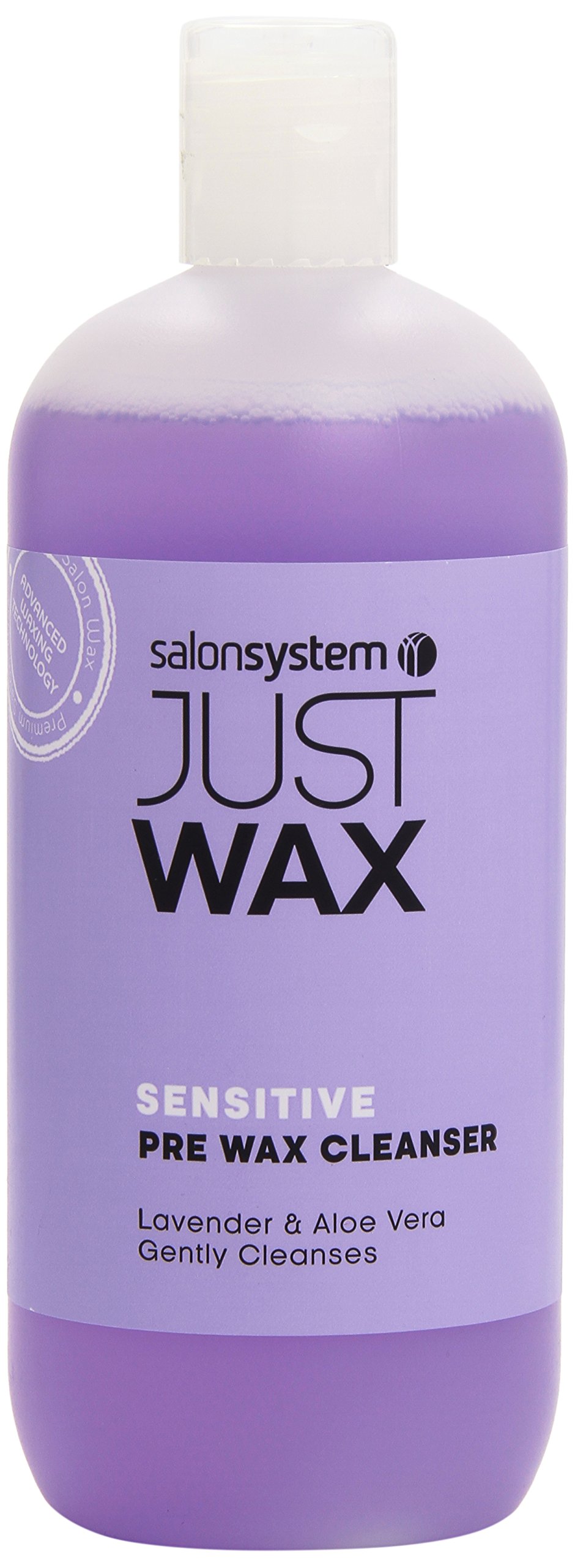 Salon System 500ml Just Wax Pre Wax Sensitive Skin Cleansing Hygiene Gel