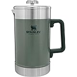 Stanley French Press 48oz with Double Vacuum Insulation, Stainless Steel Wide Mouth Coffee Press, Large Capacity, Ergonomic H