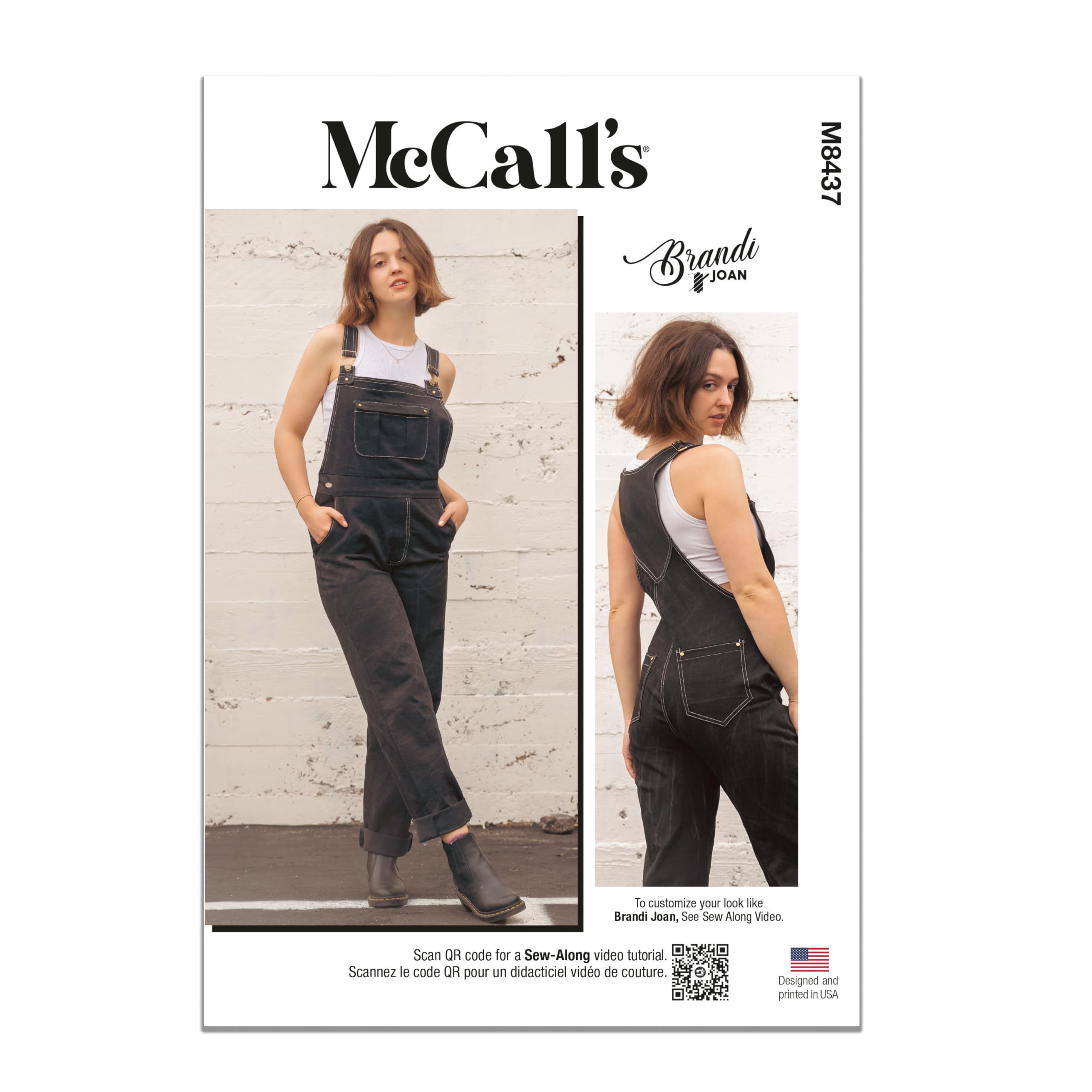 MCCALLS M8437U5 Misses Overalls by Brandi Joan U5 (16-18-20-22-24)